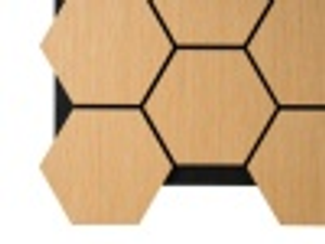 Fuse Acoustic Wooden Hexagon Wall Panel in Natural Oak