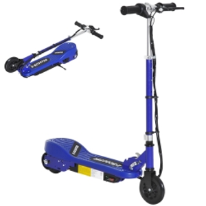 HOMCOM Folding Electric Kids Scooter Ride on Age 7-14, Blue