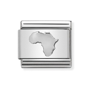 Classic Silver Africa Map Charm