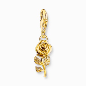 Classic Gold Plated Rose Charm