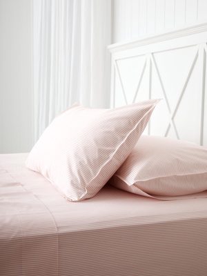 Purity Organic Cotton Sheet Set in Pink Stripe