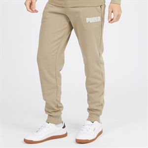 Puma Mens Text Logo Joggers Oak Branch
