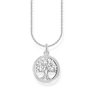 Silver Beaded Tree of Life Necklace