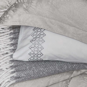 Kina Pair of Standard Pillowcases, Silver
