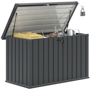 Outsunny 400L Galvanised Steel Garden Storage Box