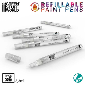Green Stuff World Refillable Paint Pens 0.7mm (6 pack)