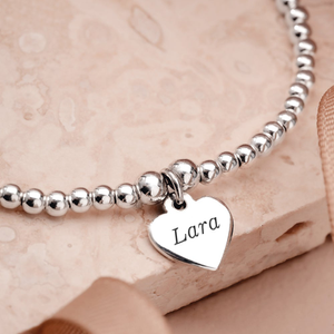 Silver Cute Charm Heart Bracelet