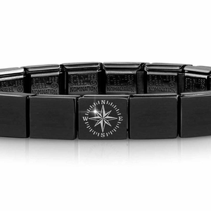 GLAM Compass Black Bracelet
