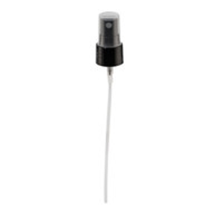 20-410 Smooth Black PP Dew Mist Sprayer with 5.5" Dip Tube - DCFM20410550B