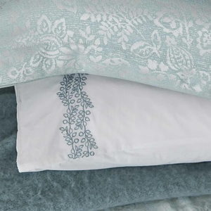 Atea Pair of Standard Pillowcases, Duck Egg