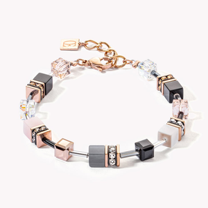 Classic GEOCUBE Bracelet Rose Gold Plated Soft Pink