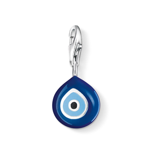 Classic Silver Blue Enamel Turkish Eye Charm