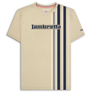 Lambretta Mens Multi Stripe Short Sleeve T-Shirt - 2XL / Wood Ash