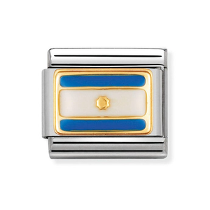 Classic Gold & Enamel Argentina Flag Charm