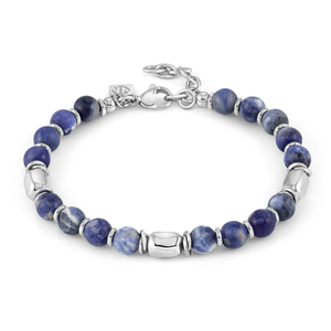Instinct Stainless Steel Sodalite Stone Bracelet