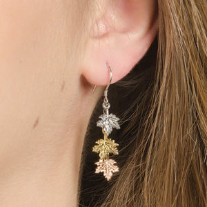 Tempest Wald Silver Maple Leaf Drop Earrings