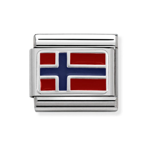 Classic Silver Norway Flag Charm
