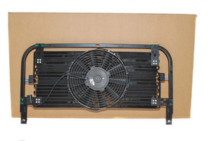 LR025985 - Air Con Condenser for Land Rover Defender TD5 and Puma 2.4 and 2.2 Vehicles - Air Conditioning Condenser and Fan - IN STOCK FOR IMMEDIATE DISPATCH
