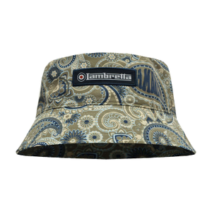 Lambretta Mens Paisley Festival Bucket Hat - One Size / Khaki