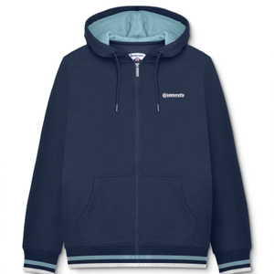 Lambretta Mens Full Zip Twin Tipped Hoodie - 2XL / Navy Blue
