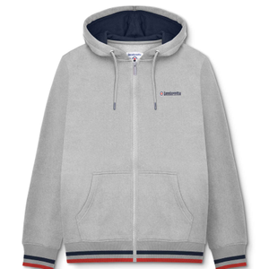 Lambretta Mens Full Zip Twin Tipped Hoodie - 3XL / Grey Marl