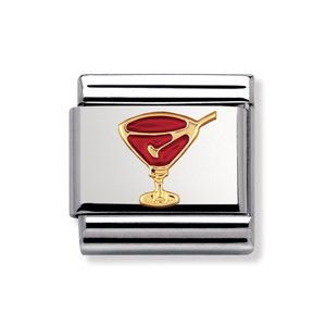 Classic Gold & Enamel Cocktail Charm