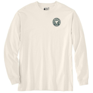 Loose Fit Heavyweight Long Sleeve Shamrock Graphic T-Shirt