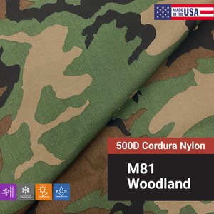 500D Cordura Nylon – M81 Woodland – 60" - U.S.A.