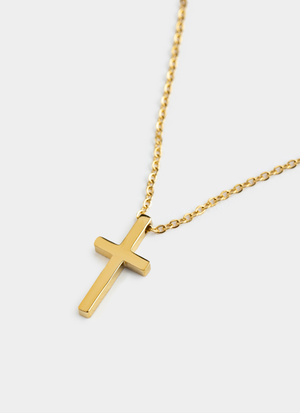 Vendetta Golden Cross Necklace - 18K Gold Plated