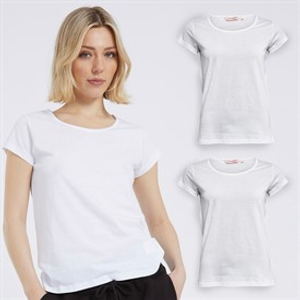 Board Angels Womens Three Pack Crew T-Shirts White