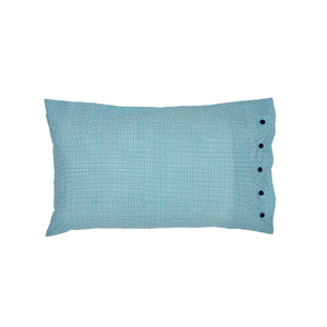 Mieko Pair of Standard Pillowcases, Teal & Silver