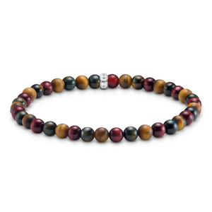 Silver Tiger Eye 5mm Bead Talisman Bracelet