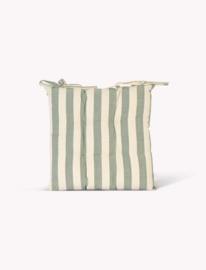 Harlton Seat Pad Wide Stripe - Cotton, Rosemary