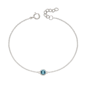 Signature Silver March Birthstone Crystal Bracelet