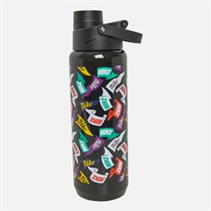 Nike TR Renew Recharge Graphic Chug Bottle 24oz Black/Laser Orange/Bold Berry