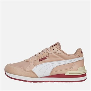Puma Womens ST Runner V4 Nylon Trainers Rose Quartz/White/Port/Snow