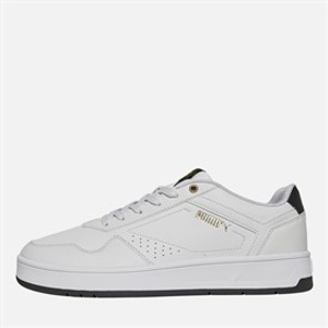 Puma Mens Court Classic Trainers Puma White/Puma Black/Gold