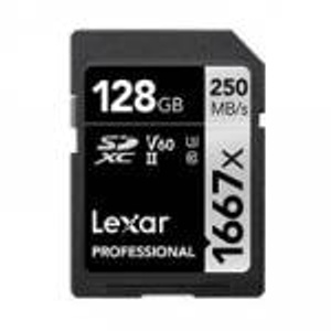 Lexar Professional 128GB 1667x SDXC UHS-II SILVER Series Memory Card (p/n LSD128CB1667)