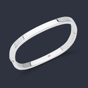 Portrait Identity Silver 4mm Square Bangle