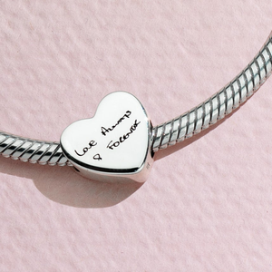 Signature Silver Heart Handwriting Charm