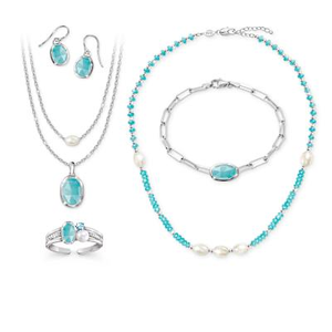 Coastal Breeze Aqua Crystal Jewelry Collection