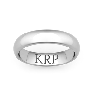 Stainless Steel Initials Court Ring