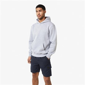 Closure London Mens Hoodie And Cargo Shorts Twinset Light Marl/Navy