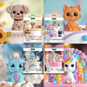 Easy Stand Mould Bundle: Dog, Cat, Unicorn & Dragon