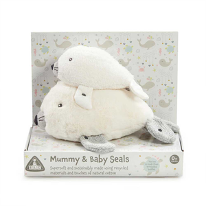 Early Learning Centre 25cm Eco-friendly Mummy & Baby Seals Soft Toys