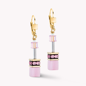 Classic GEOCUBE Earrings Gold Plated Light Rose