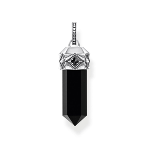 Rebel Silver Onyx Hexagon Pendant