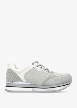 Whisp Grey Metallic Trainers