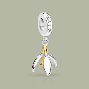 Tempest Silver Snowdrop January Birth Flower Pendant Charm
