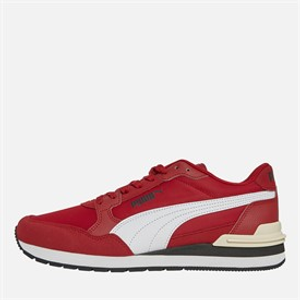 Puma Mens ST Runner V4 Nylon Trainers Dark Crimson/White/Black